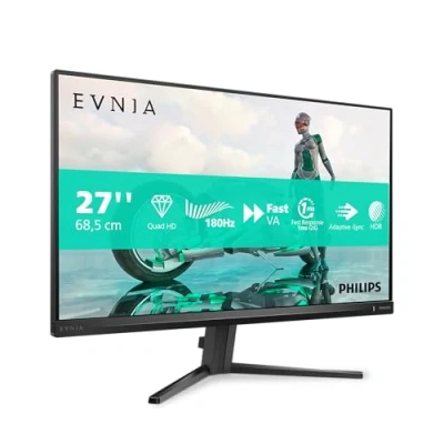 Image de Philips Evnia 27M2N3500NL Moniteur de Jeu QHD 27 Pouces, 180 Hertz, 1 ms, FreeSync Prem. (2560x1440, DisplayPort, HDMI) Noir/Gris
