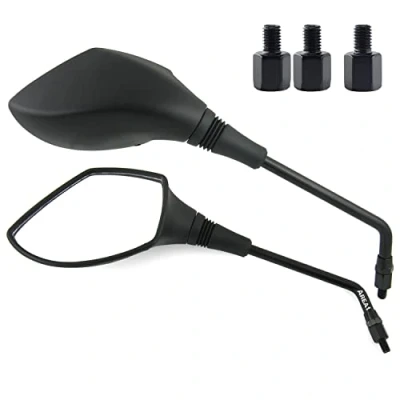 Image de Area1 Rétroviseur scooter ATV Quad Set (droite+gauche) e approuvé 2xM8 droite + 1xM8 gauche compatible avec Sym Niu KSR, TD
