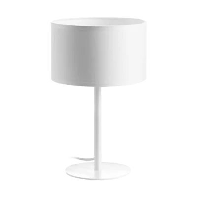 Image de Miratic Lampe Chevet avec Source Lumineuse Remplaçable de Table pour Ampoule à Culot E27 max. 60W (Ampoule Non Incluse) Poser Abat Jour en Tissu (blanc)