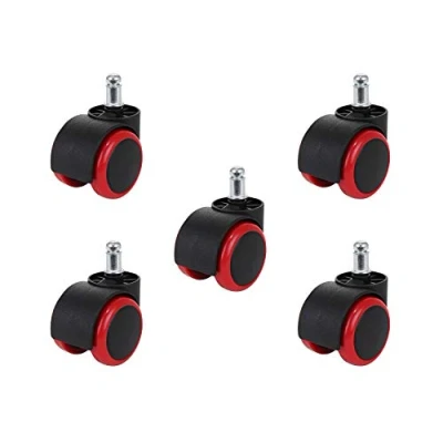 Image de Wheels for Office Chair PU Rubber FI 11 mm 5 pièces Red 9087 Marque Iso Trade