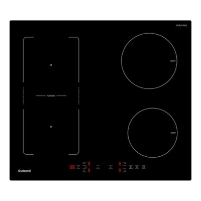 Image de Gudsunal Plaque induction 4 feux, Table de Cuisson Encastrable,7200W, Zone Flexible,9 niveaux chauffage,Boost, Minuterie, Arrêt automatique, Verrouillage sécurité enfant