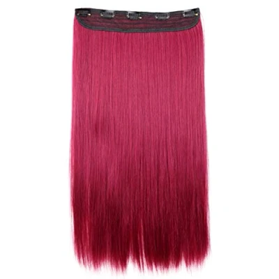 Image de CAISHA 60cm Clip in Extenisons Extensions De Cheveux Postiche Raide Bourgogne C60a