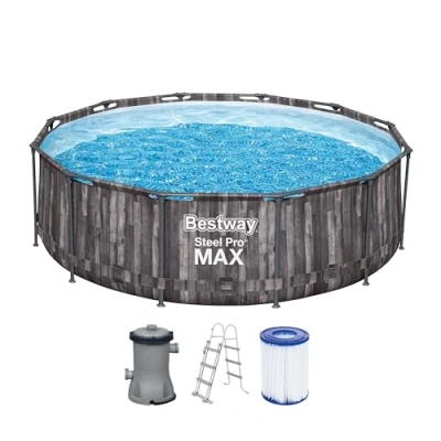 Image de Bestway 12&#039; x 39.5&quot;/3.66m 1.00m Pool Set, Effet Bois