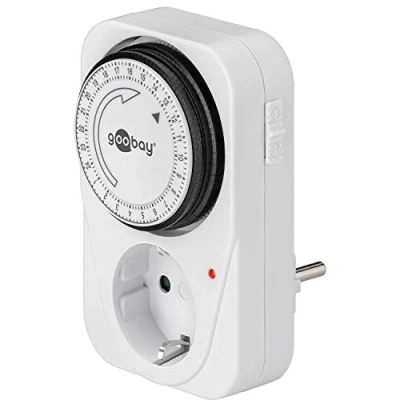 Image de MicroConnect 51276 Timètre analogique 24h avec contrôle de LED, Grutation