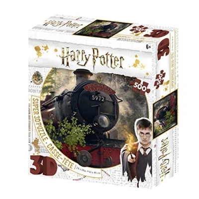 Image de Sagas,Harry Potter The Hogwarts Express 500 pcs 3D Effect Puzzle lenticular Howgarts piezas, HP32506, Multicolore, One Size