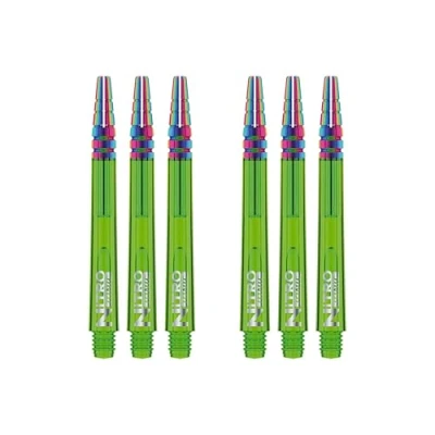 Image de RED DRAGON Nitrotech Ionic Tige de Fléchettes à Moyen Vert 2 Ensembles par Paquet (6 Tiges Flechettes au Total)