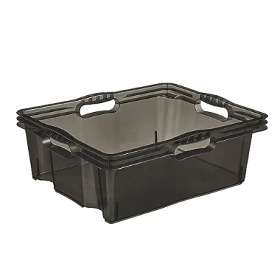 Image de keeeper Multi Box L Boîte de rangement avec poignées intégrées, 16 l, 43 x 35 15 cm, Franz, Transparent, Crystal Grey