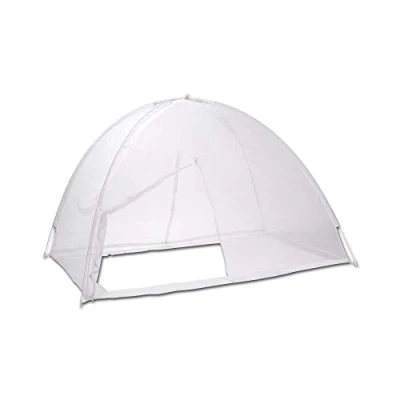 Image de TERRE JARDIN Moustiquaire dôme popup pour lit 200 x 150 Blanc