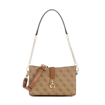 Image de Guess Zamira TOP ZIP Shoulder BAG Sac à main, Femme, Taille: One Size, Latte