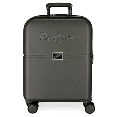 Image de Pepe Jeans Valise Cabine Accent Noir 40x55x20 cm ABS Rigide Fermeture TSA Intégrée 37L 3.22 kgs 4 Double Roues Bagage à Main