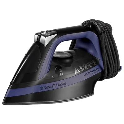 Image de Russell Hobbs Fer à repasser vapeur [Technologie One Température: Opt. pour tous tissus] Plug&amp;Wind (2400 W, Jet puissant, semelle céramique, rangement &amp; nettoyage faciles, arrêt auto.) 26731 56