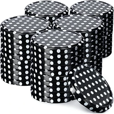 Image de couvercle à vis Kadax FI82 mm, ensemble de couvertures tour torsion en métal, remplacement pour pots Mason, avec 6 dents d&#039;orge verres collision et Mason