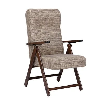 Image de LIBEROSHOPPING.eu LA TUA CASA IN UN CLICK Fauteuil Transat Bois Inclinable 4 Positions MOLISANA Maison Salon (Gris Tourterelle)