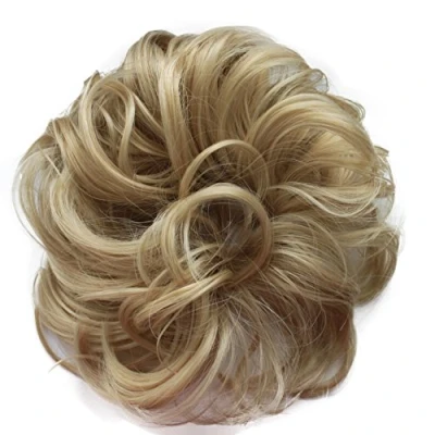 Image de CAISHA Postiche Choucho Avoir Les Cheveux Relevés Volumineux Bouclé Chignon Blond Clair G14A