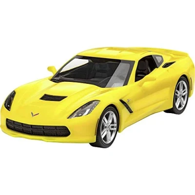 Image de Revell Easy Click Corvette C7 Stingray à Construire Maquette, 7449, Jaune, 1/25
