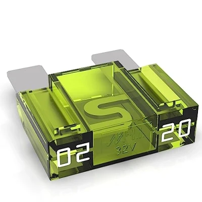 Image de AUPROTEC fusible à lame Maxi 20 80A, enfichable d&#039;automobile, choix : 20A ampères, jaune, 1 pièce