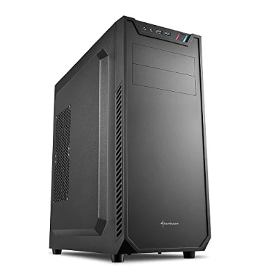 Image de Sharkoon VS7 Midi ATX Tower Noir Unités centrales (Midi Tower, PC, Metal, Noir, ATX,Micro ATX,Mini ITX, Jouer)
