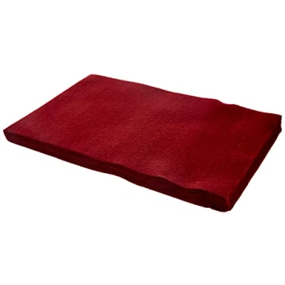 Image de folia 520422 Feutre de bricolage qualité fine laine 10 feuilles, 150 g/m², 20 x 30 cm, rouge foncé, finition sans tache adhésive Idéal pour nombreux travaux manuels