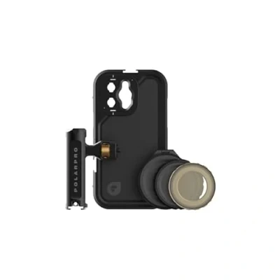 Image de PolarPro LiteChaser iPhone 14 Pro Max Cage Kit Incluant la de l&#039;iPhone Poignée Simple Filtre VND 3 5
