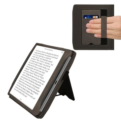Image de kwmobile Étui Compatible avec Pocketbook Era/Era Color Coque à Rabat magnétique Tablette eReader Daim synthétique Gris
