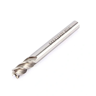 Image de Fraise CNC, à Queue Cylindrique HSS CNC Forets 4 Cannelures Foret de Fraisage 4/6/ 8/10/ 12 mm pour Centre Traitement Données Sculptée (6 mm)