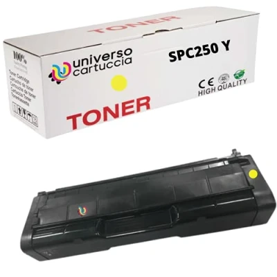 Image de universocartuccia® Toner Compatible pour ricoh SP C250 C250DN, SP, c250SF c250sfw, C252, c252DN c252SF, c252sfw Jaune SPC250 Yellow