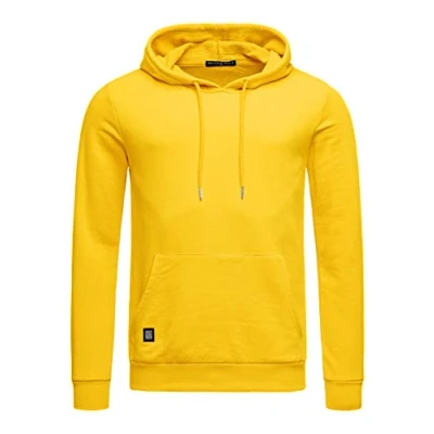 Image de RED BRIDGE Sweat à Capuche Sweatshirt avec Poche Frontale Pull de Base Large Gamme Couleurs Jaune XXL