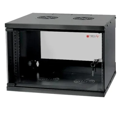 Image de Techly I Case EL 1006B45 étagère 6U Rack monté sur Le Mur Noir
