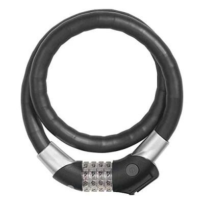 Image de Abus antivol à câble Steel O Flex Raydo Pro 1460/85 TexKF kit vélo avec Support pour Le Cadre du 20 mm Niveau de sécurité 6 Noir