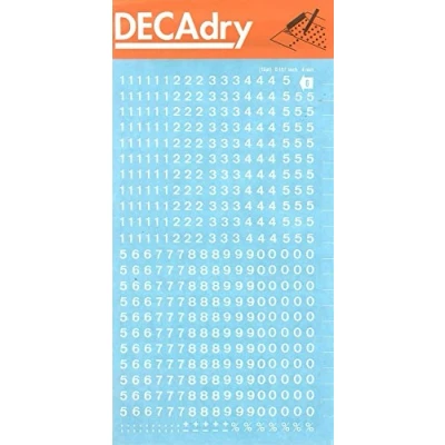 Image de Apli DDB6F Chiffres transfert blancs 4 mm 420 caractères