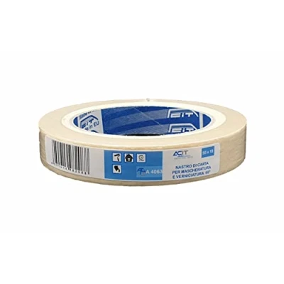 Image de ACIT, Ruban de Masquage Peinture Multi Surfaces, Masking tape idéal pour les travaux peinture, Usage Général (19 mm)
