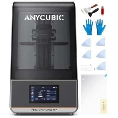 Image de ANYCUBIC Photon Mono M7 Imprimante 3D Résine, Vitesse D&#039;impression 150mm/h, Résine Monochrome 14K HD de 10,1 avec Système Intelligent, Taille 223*126*230mm