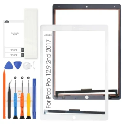 Image de Arbilato pour iPad Pro 12.9 2017 2nd 2 Écran Tactile Remplacement A1671 A1670 Digitizer Capteur avec Kits de réparation (Pas LCD) (Blanc)