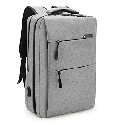Image de Sac à Dos Ordinateur 15 Pouces WAYTEX Imperméable 2 Compartiments Port USB Gris