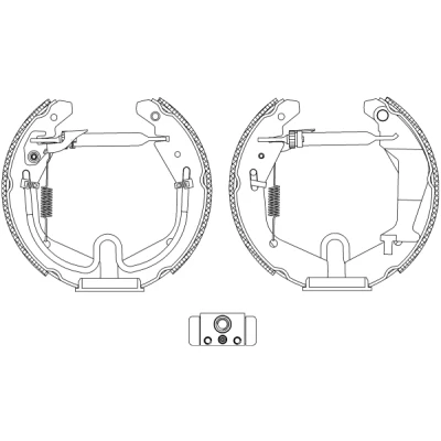 Image de TEXTAR Shoe Kit Pro 84065200 de freins, freins à tambours avec cylindre roue, élément d&#039;ajustage SUZUKI: IGNIS 2, Wagon R+ II 3/5 portes