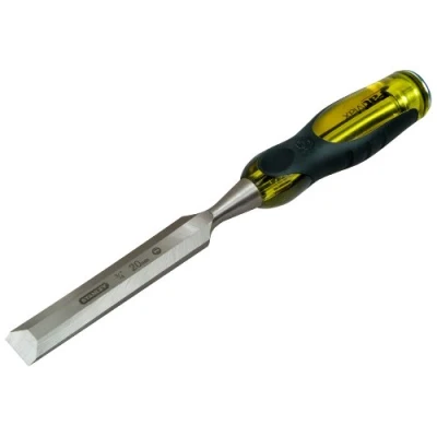 Image de Stanley 0 16 259 Ciseau À Bois 20 Mm Gamme FatMax Indémanchable Et Incassable Usage Intensif Poignée Ergonomique Bi Matière Lame Qualité Pro En31 Traversante