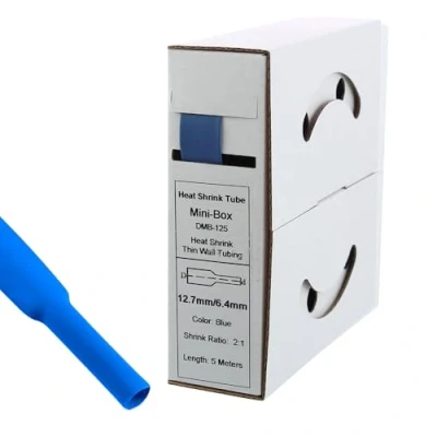 Image de Offgridtec Tube thermorétractable 5 m 12,7 mm &gt; 6,4 Bleu Boîte distributrice atelier voiture