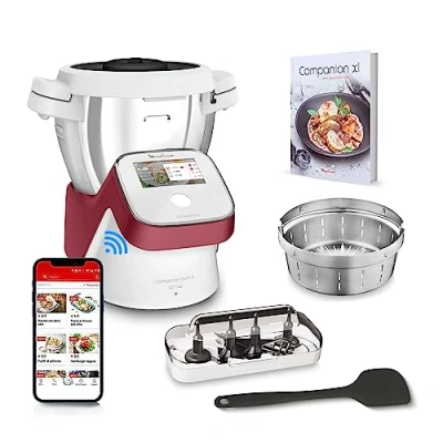 Image de Moulinex Robot cuiseur, Recettes illimitées, Ecran tactile, Instructions étape par et tutoriels, 17 modes de fonctionnement, I Companion Touch XL HF934510