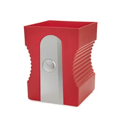 Image de Balvi Corbeille à Papier Sharpener Couleur Rouge en Forme de Taille Crayon Plastique ABS/PP 29cm