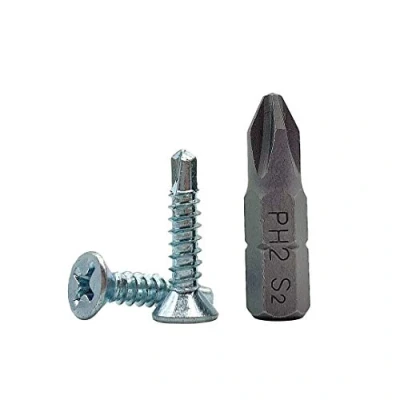 Image de Lot de 500 vis en acier zingué DIN 7504 P 3,9 x 19 mm, à tôle auto foreuse, tête fraisée cruciforme, autotaraudeuse (500, mm)