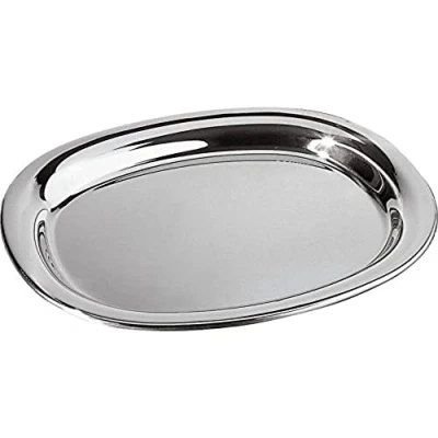 Image de Alessi Jm13/42 L Plat de Service en Acier Inoxydable 18/10 Argenté