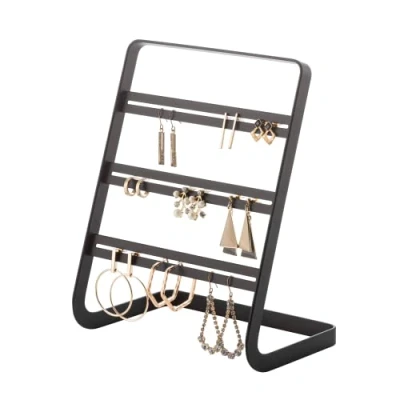 Image de Yamazaki 2491 Tower Support de Boucle d&#039;oreille, Noir, Acier, Minimaliste, 15.2 x 10.3 19.7 c m