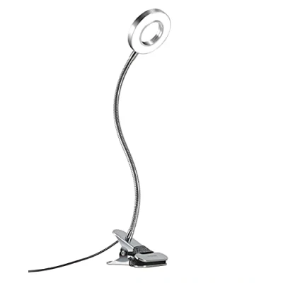Image de EYOCEAN Lampe de Bureau 8W Clip, l’Adapteur inclus, à LED, Pince, Soin des Yeux, Luminosité Réglage pour le et Domicile Flexible 360 Lecture Table Lit Agrent