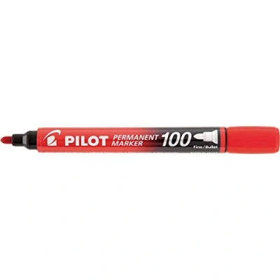 Image de Pilot SCA 100 R Lot de 12 marqueurs permanents à pointe conique Rouge