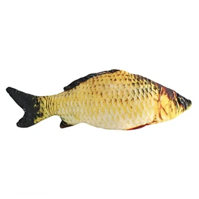 Image de Coussin de Poissons 3D Doux Carpe Peluche Simulation Jouets pour Chat en Forme Poisson Interactive Animaux la Decoration MaisonCadeau Fete des Mres (60CM)