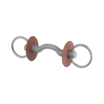 Image de Beris Mors de Filet 6cm 18mm avec Passage Langue Souple 13cm