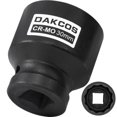 Image de DAKCOS douille 12 pans 1/2&quot;, 30mm à choc entraînement 12,5 mm (1/2&quot;) en CR MO