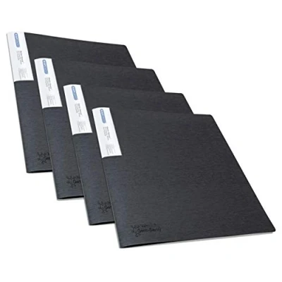Image de Rapesco 1642 Germ Savvy Antibactérien, Protège Document A4 avec 10 Pochettes, Noir, 4 Documents