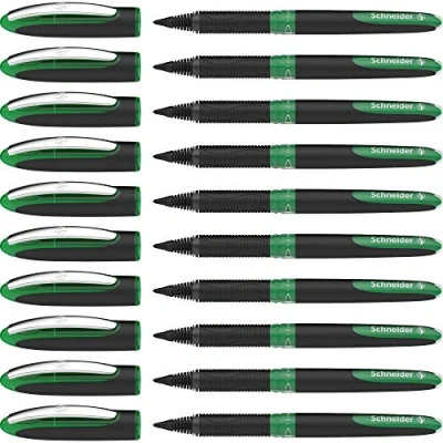 Image de Schneider One Sign Lot de 10 stylos roller indélébiles Vert Épaisseur trait 1 mm