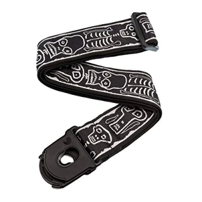 Image de Planet Waves 50PLJS01 Lock Sangle de guitare Joe Satriani Skull n&#039; Bones